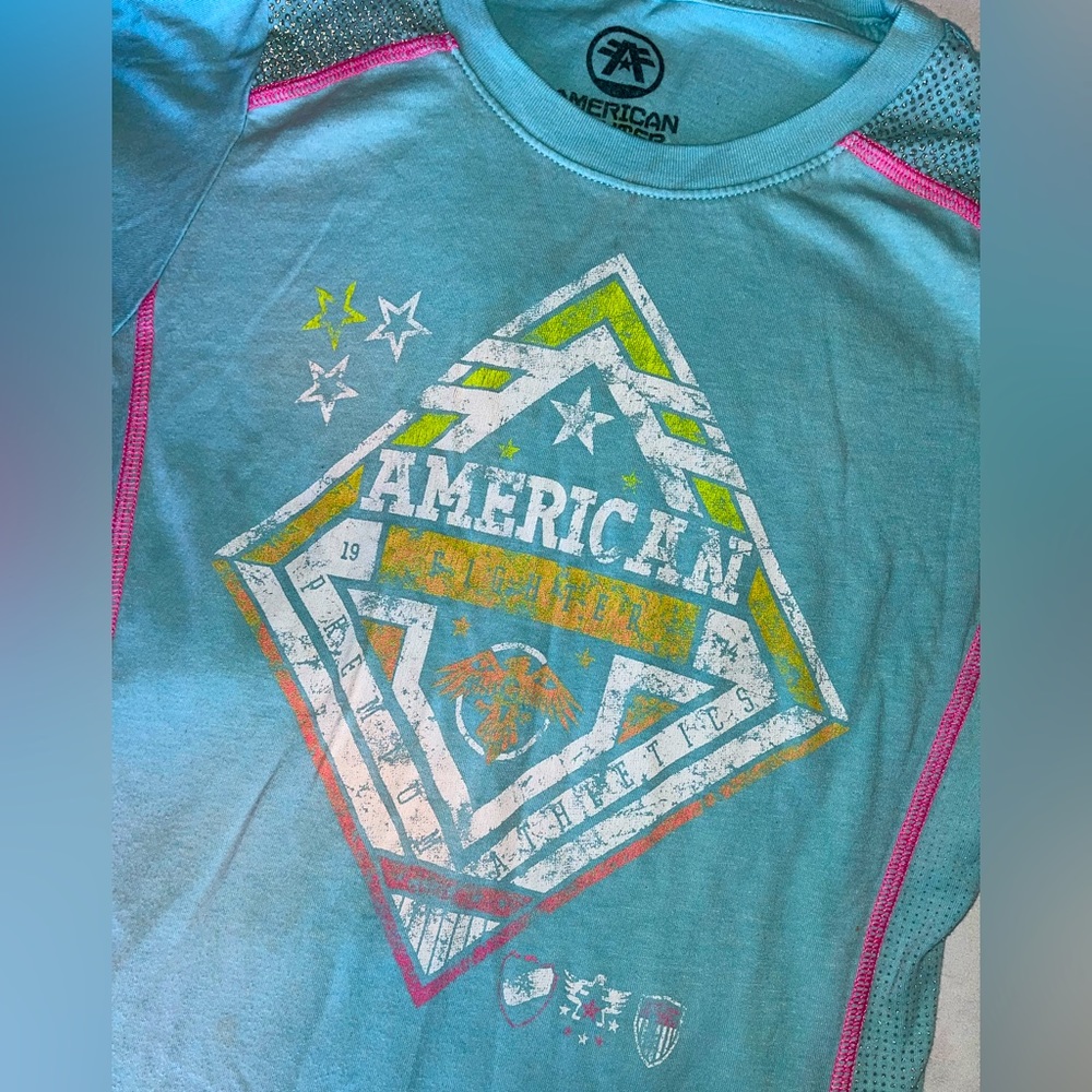 American fighter womens shirt.